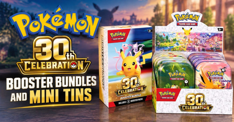 Pokémon 30th Celebration: elrajtolt a Booster Bundle és a Mini Tin, itthon továbbra is több hullámban érkeznek